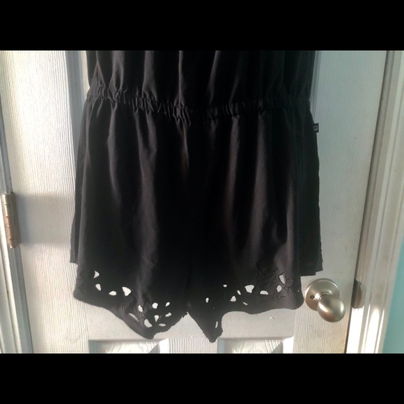 Fabletics Black Off the Shoulder Romper-XS - Picture 1 of 6